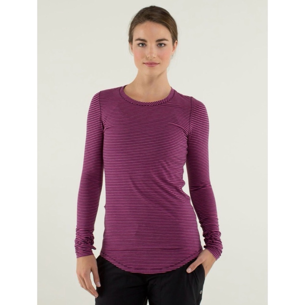 Lululemon Karma Long Sleeve Hyper Stripe Afterglo 4